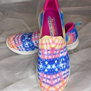 Skechers Rainbow Tie Dye Sneakers Size 8.5